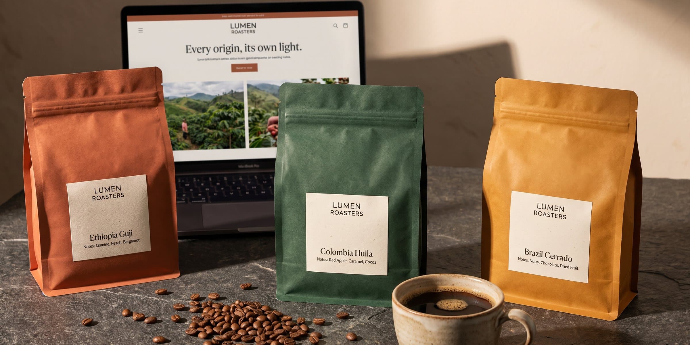 Lumen Roasters — Brand identity